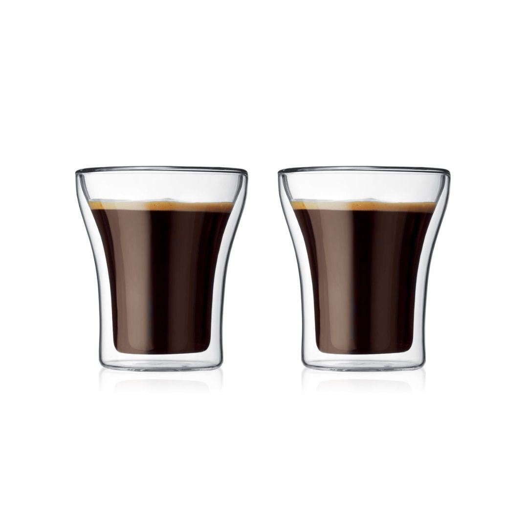 Assam Set de 2 Verres Double paroi 0.2L Transparent BODUM