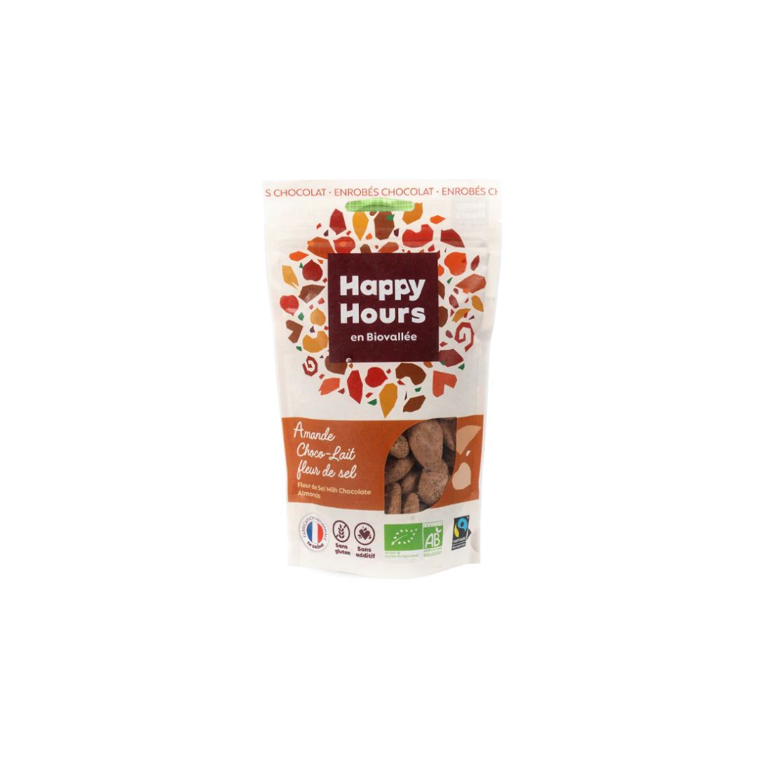 Amande Choco-Lait Fleur de Sel Bio 115g - HAPPY HOURS