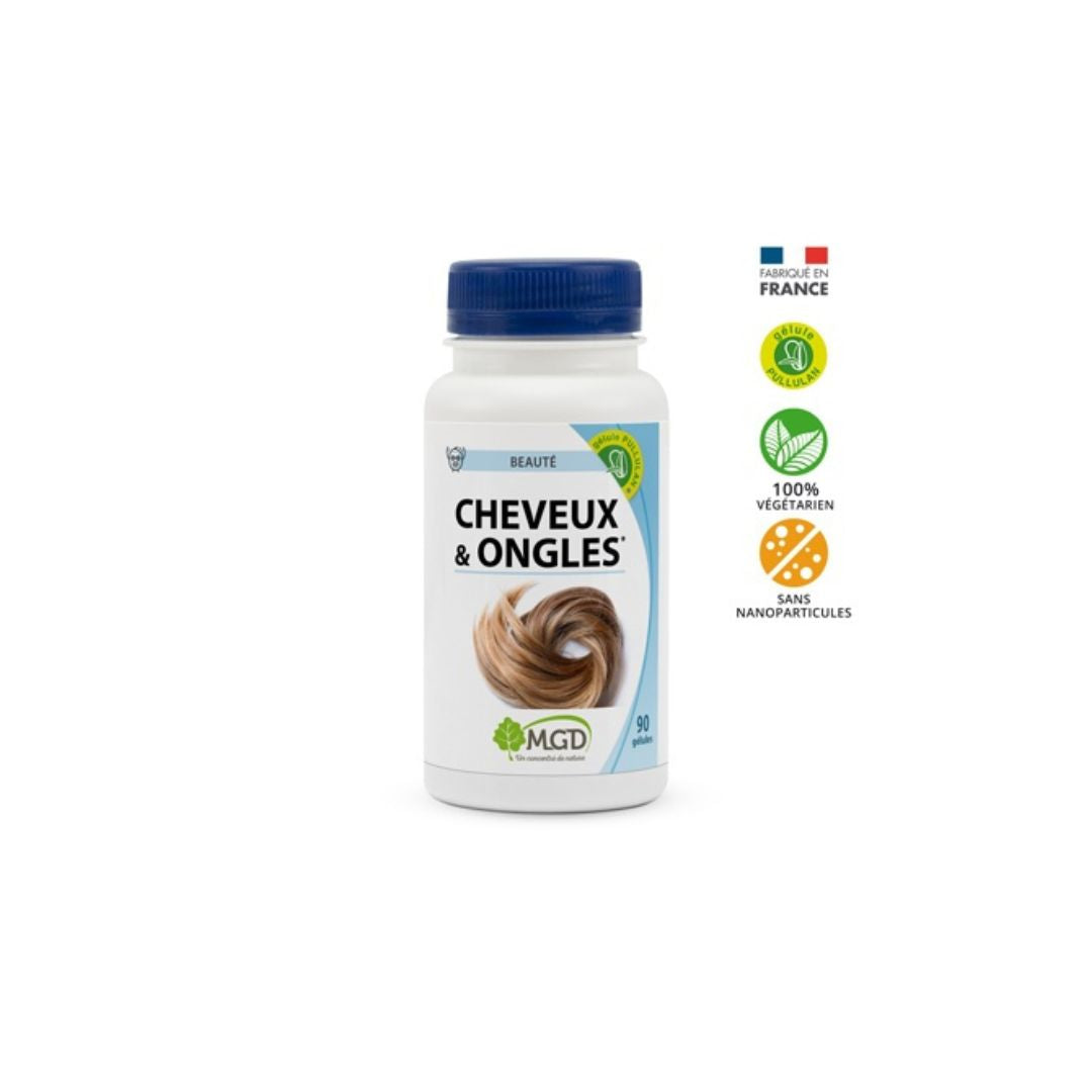 Cheveux & Ongles 90 Gélules 400mg - MGD