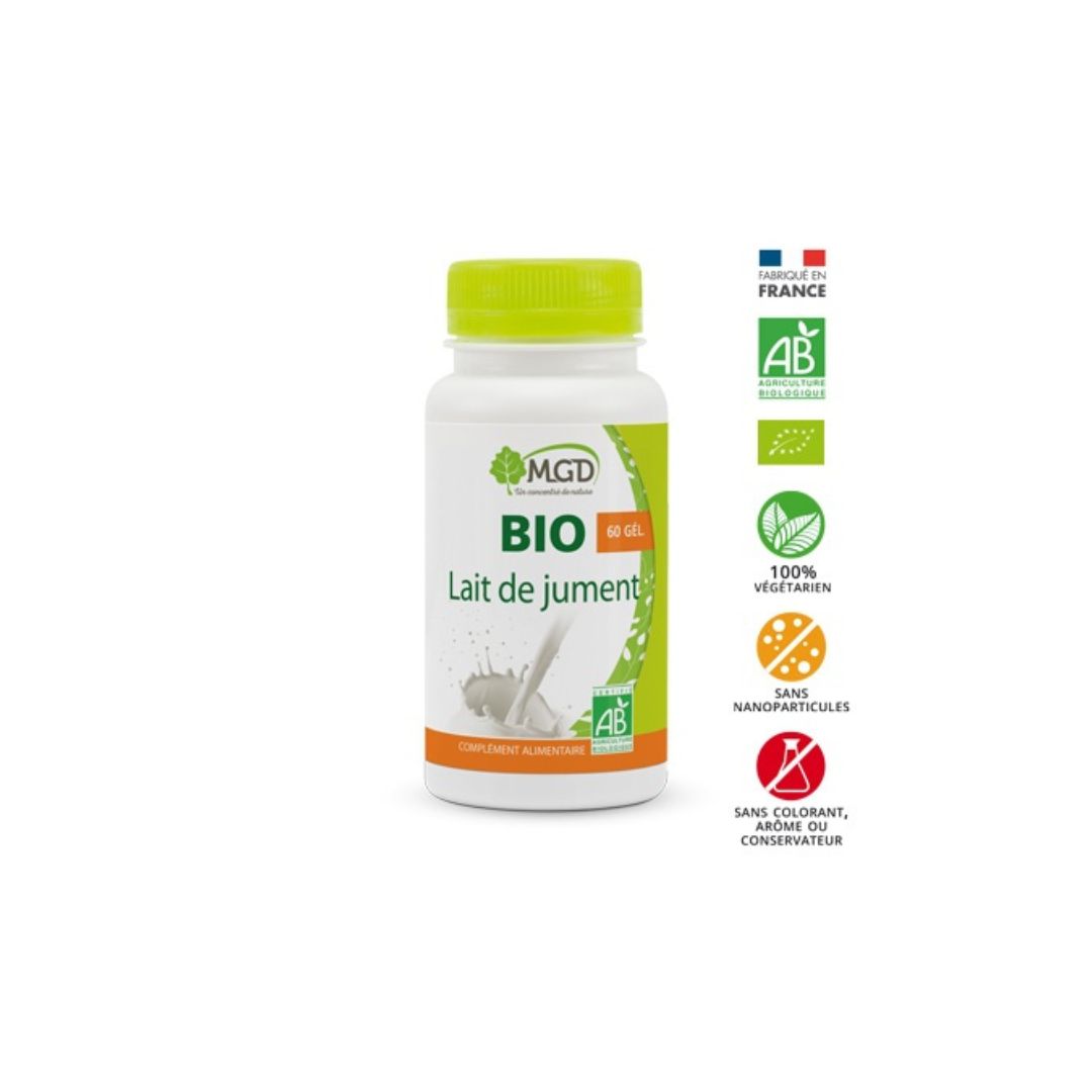 Lait de Jument Bio 60 Gélules 350mg - MGD