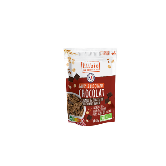 Muesli Croquant Chocolat 500g - ELIBIO