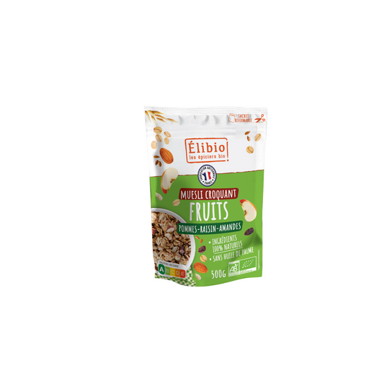 Muesli Croquant Fruits 500g - ELIBIO