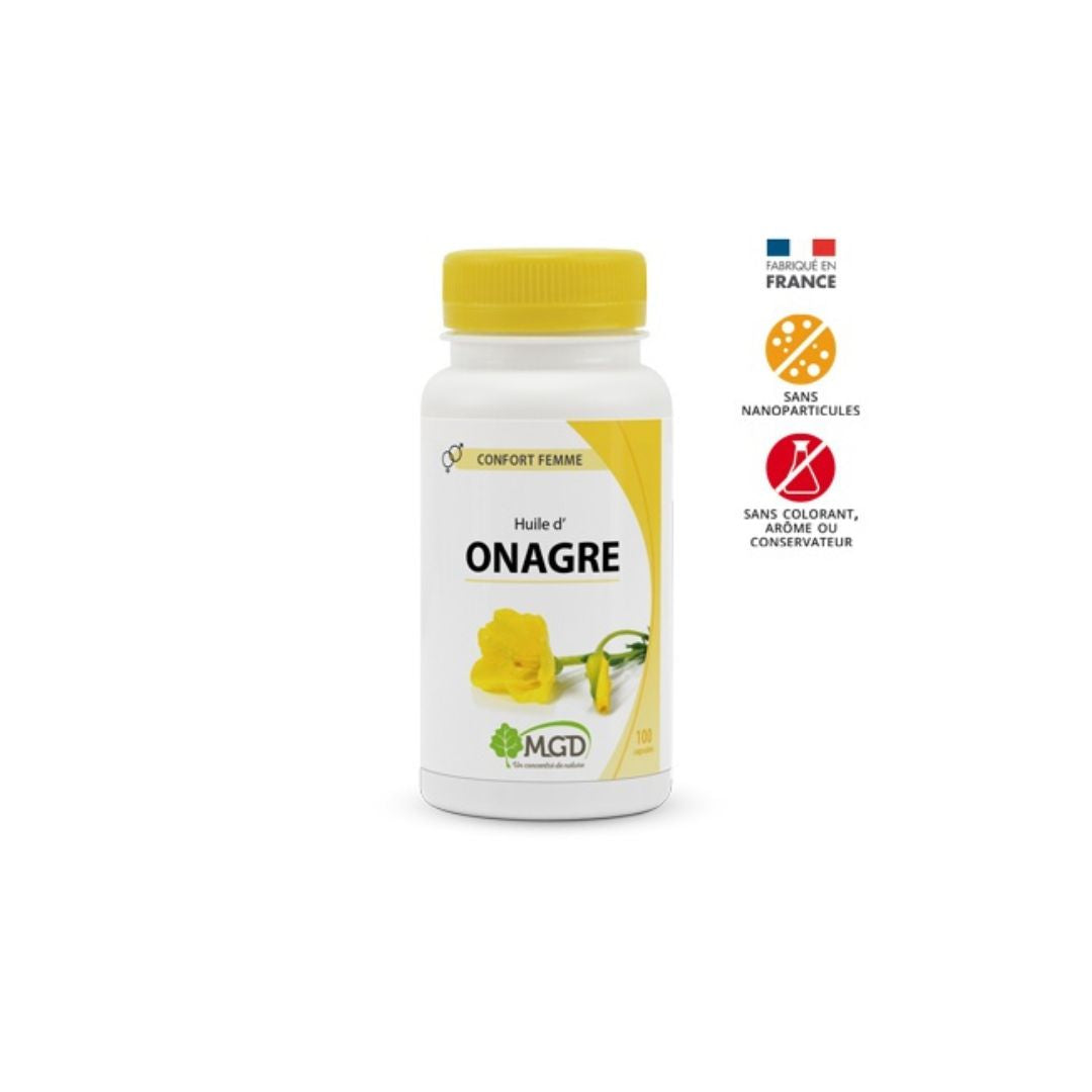 Huile d'Onagre 100 Gélules 505mg - MGD