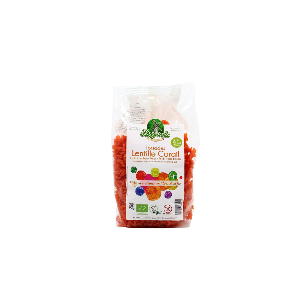 Pate torsade aux lentilles corail 250g - LAZZARETTI