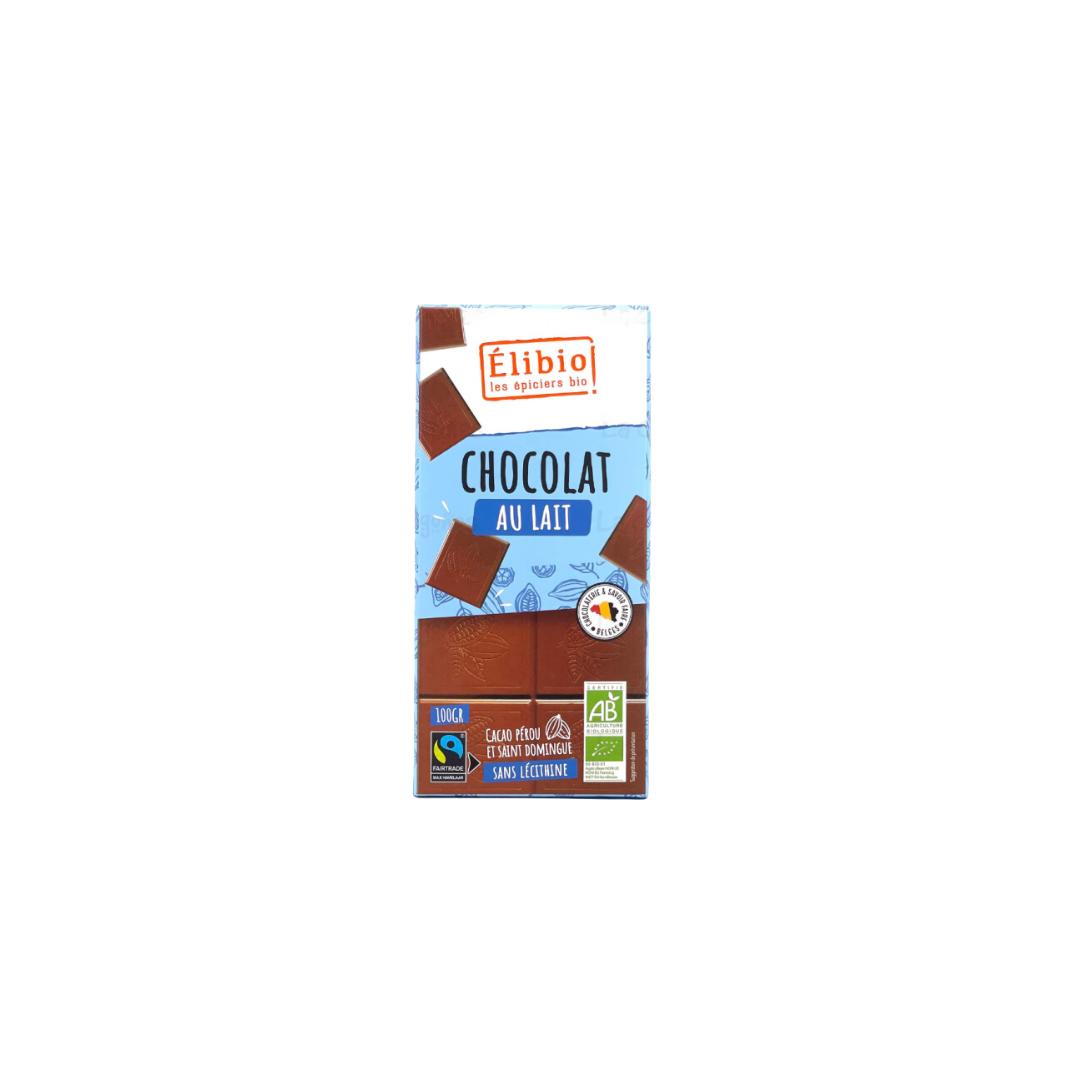Tablette Chocolat Lait 42% 100g - ELIBIO