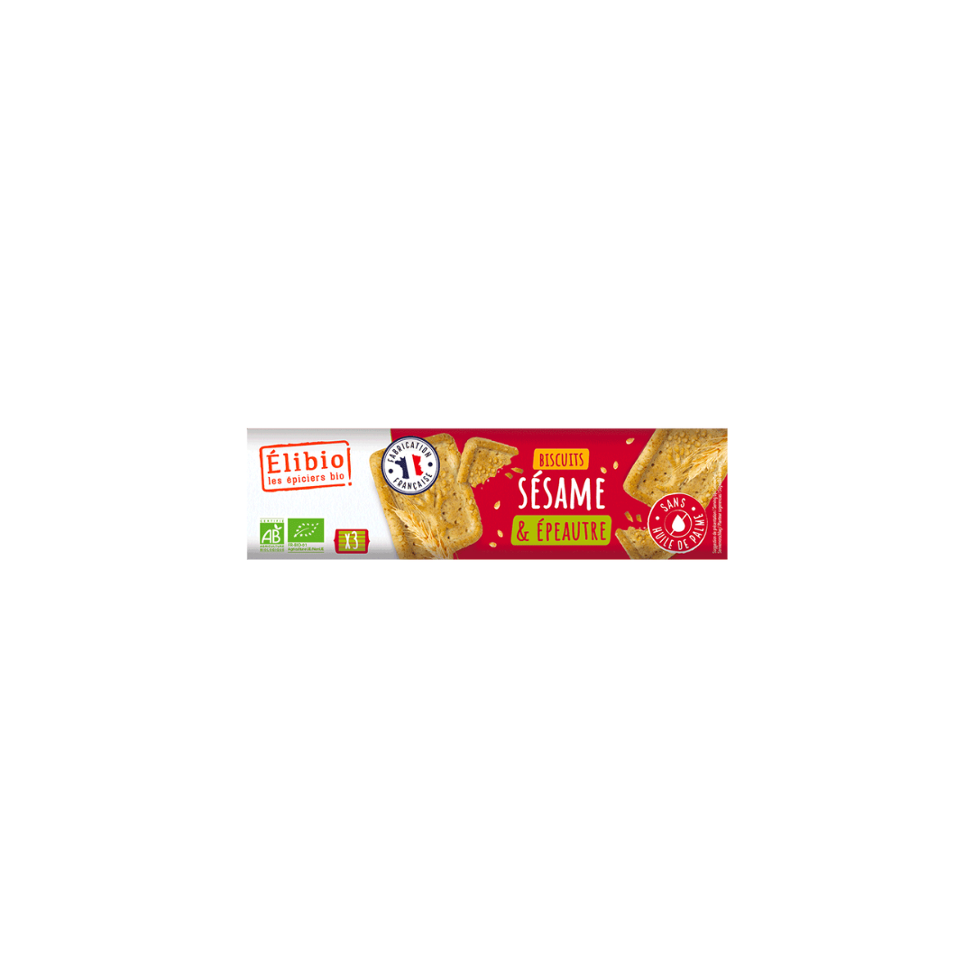 Biscuit Epeautre Sésame 150g - ELIBIO