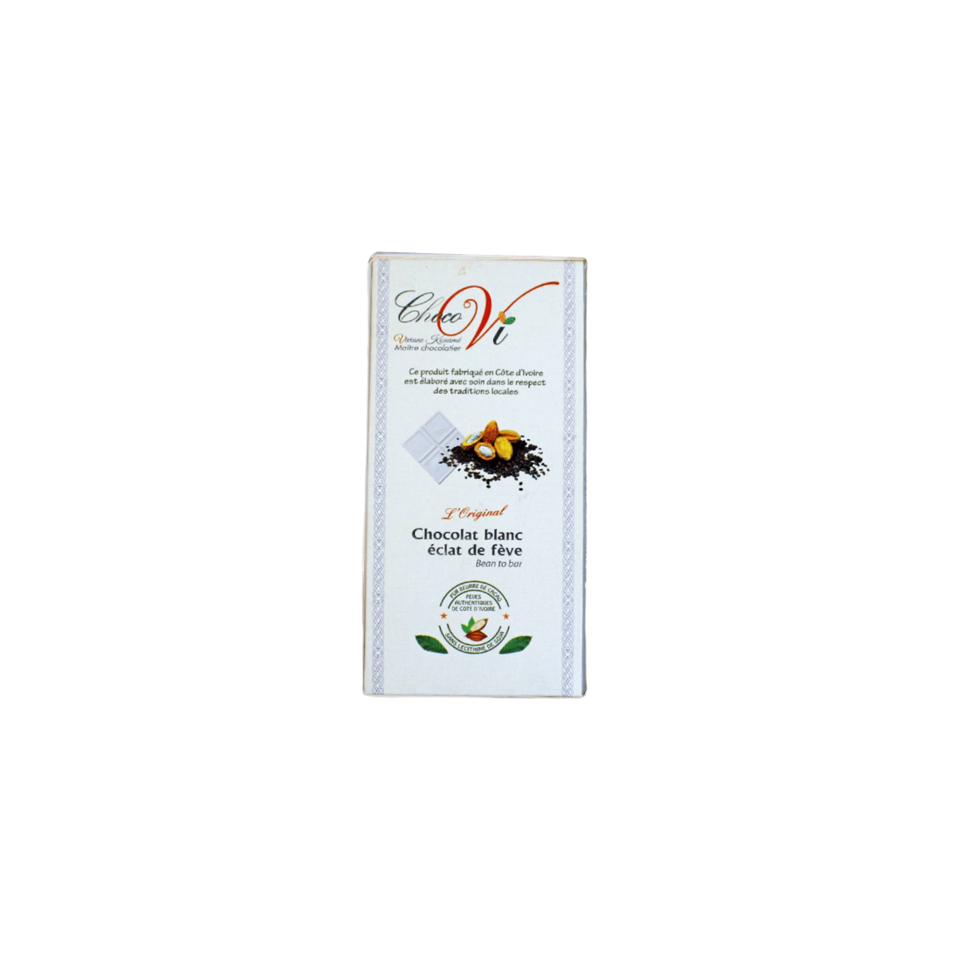 Chocolat Blanc Eclat de Fève 100g - CHOCOVI