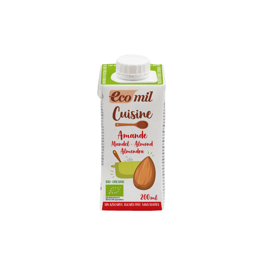 Crème cuisine amande sans sucre bio 200ml - ECOMIL