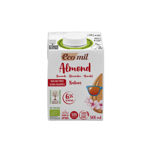 Lait d'amande sans sucre bio 500ml - ECOMIL