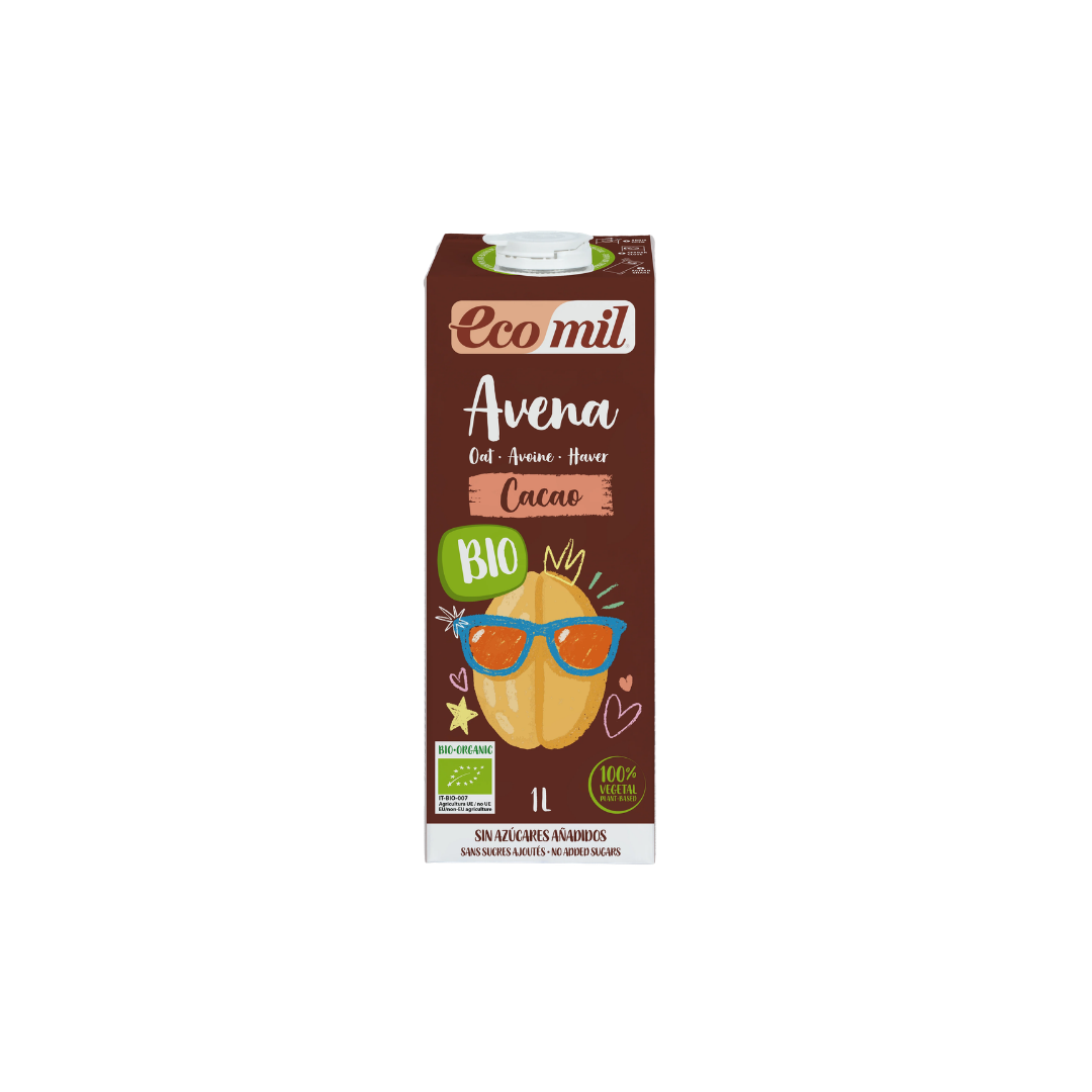 Boisson avoine cacao sans sucre ajouté bio 1L - ECOMIL