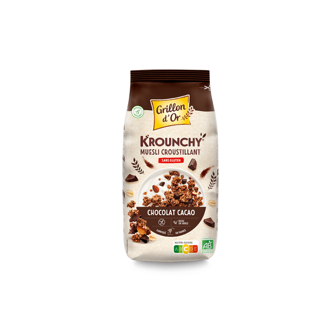 Krounchy chocolat cacao sans gluten 500g - GRILLON D'OR
