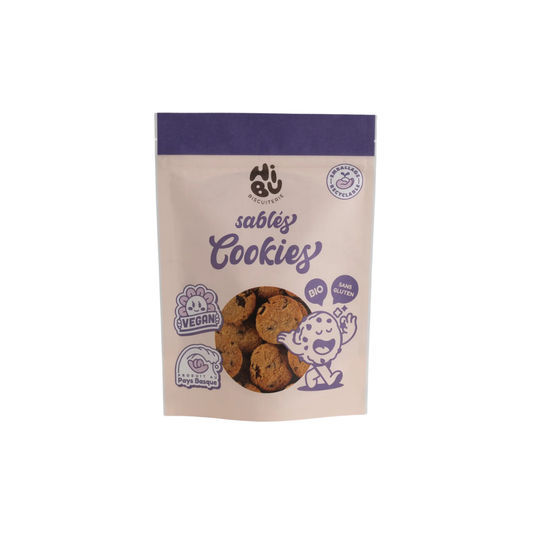 Sablés cookies sans gluten et végan 120g - HIBU