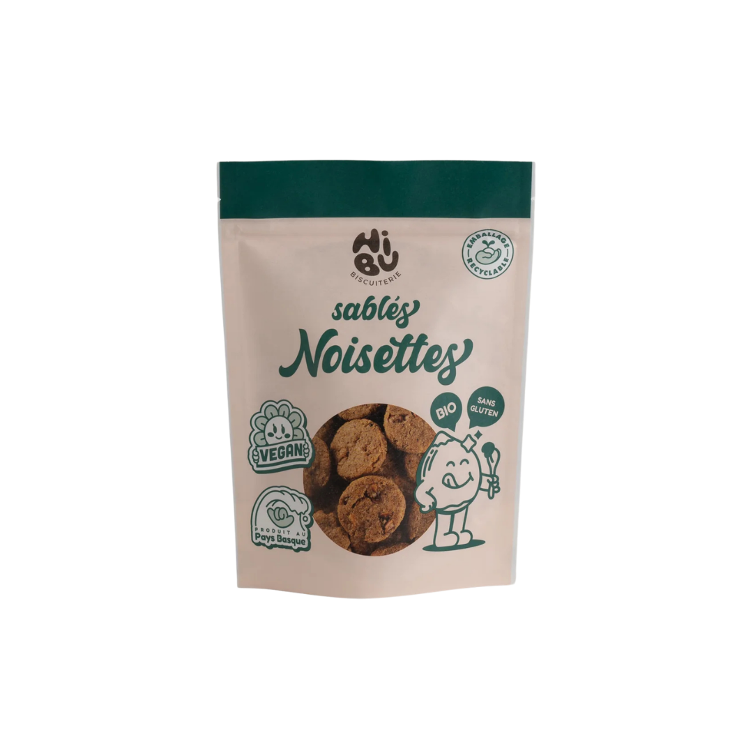 Sablés noisettes sans gluten et végan 120g - HIBU