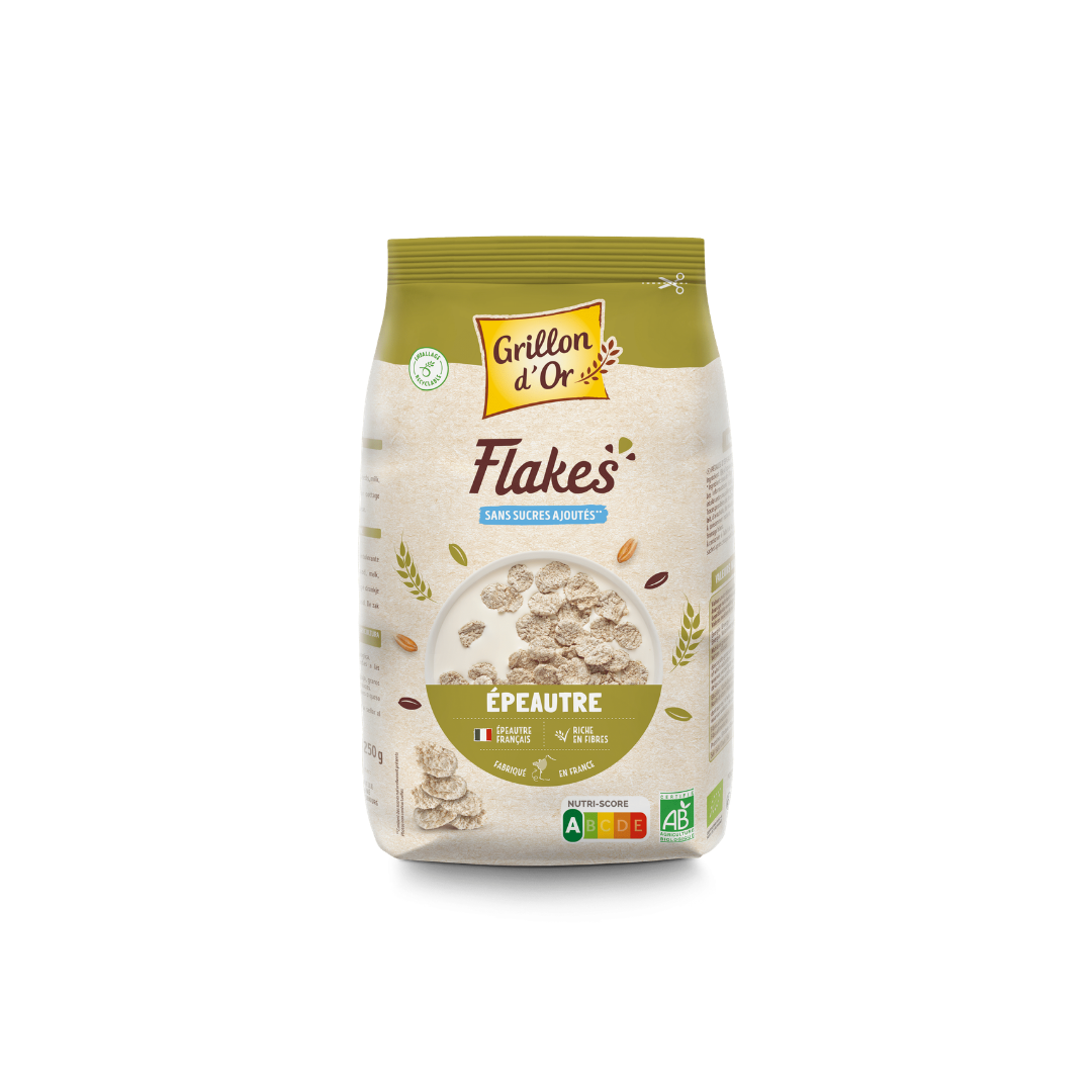 Flakes épeautre 250g - GRILLON D'OR