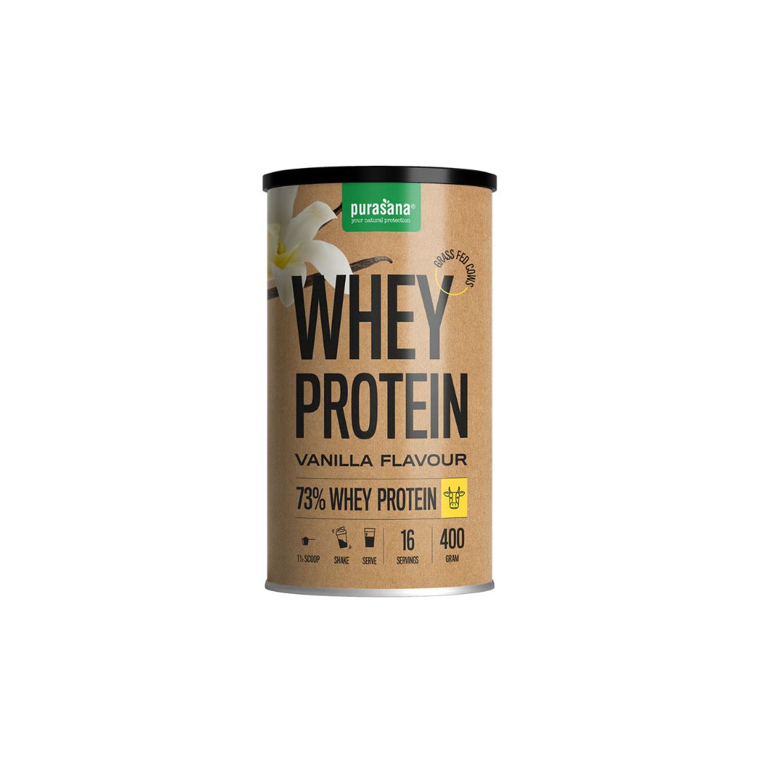 Whey protéines 73% petit lait vanille 400g - PURASANA