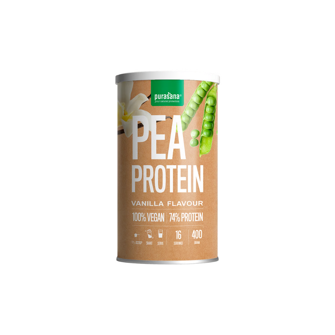 Protéines véganes de pois 74% saveur vanille 400g - PURASANA