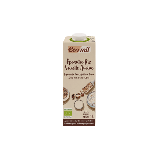 Boisson épeautre riz noisette avoine bio sans sucre ajouté 1L - ECOMIL