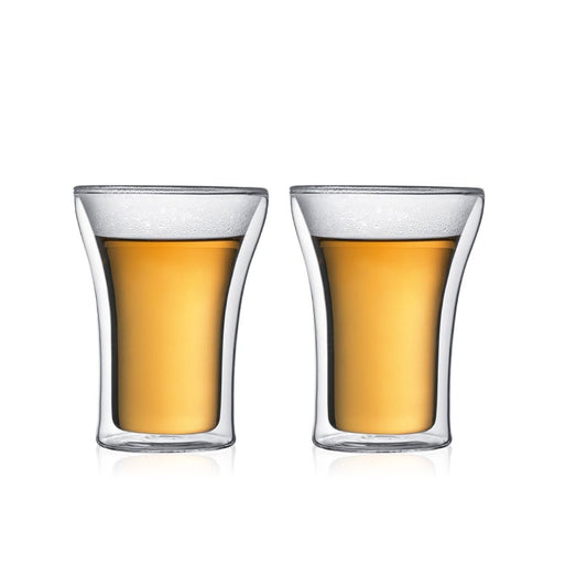 Assam Set de 2 Verres Double Paroi Transparent 250ml - BODUM