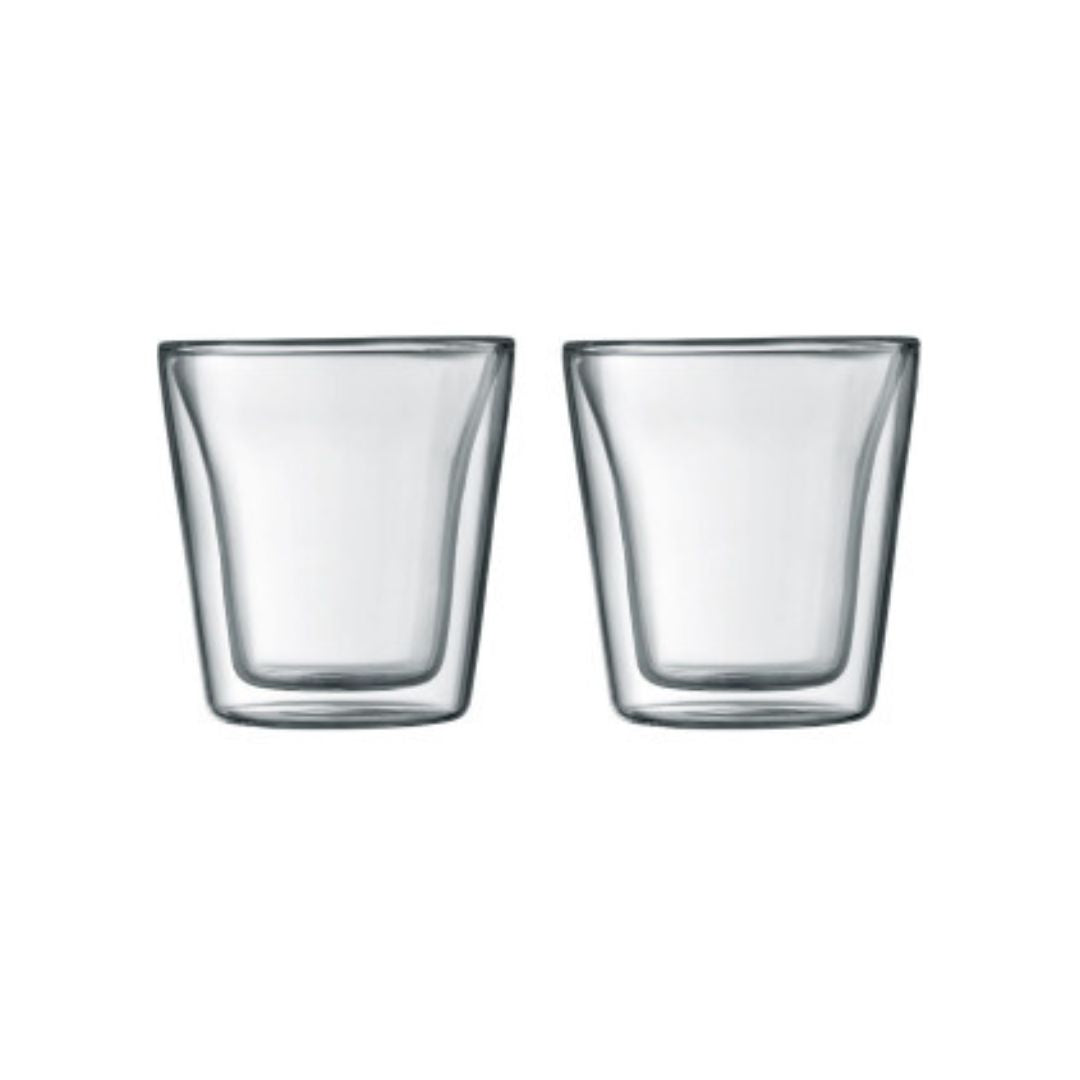 Canteen Set de 2 Verres Double Paroi 0.1L Transparent BODUM