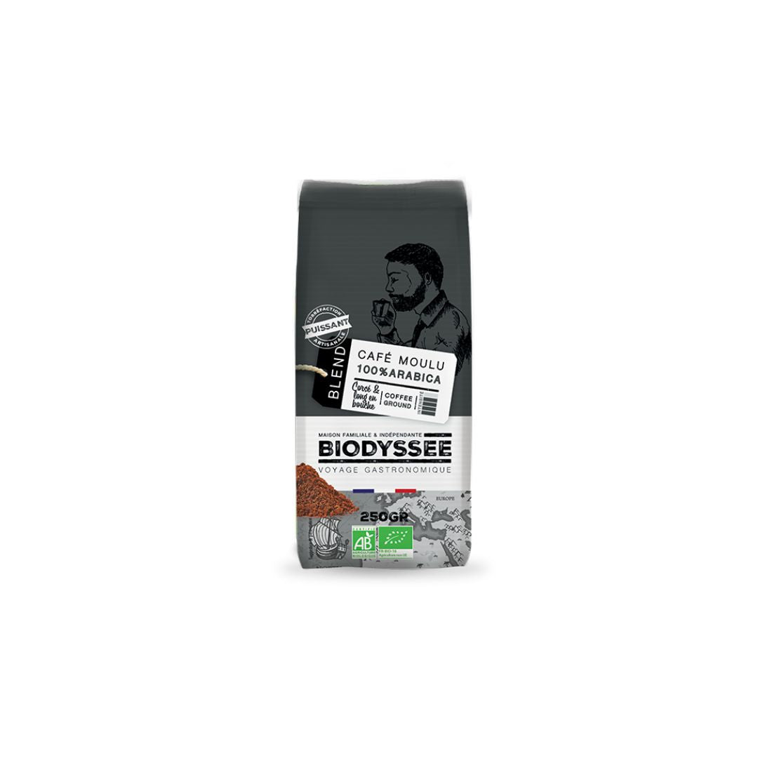 Café Moulu Corsé 100% Arabica Bio 250g - BIODYSSEE