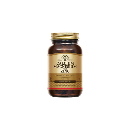 Calcium & Magnesium + Zinc 100 Comprimés - SOLGAR