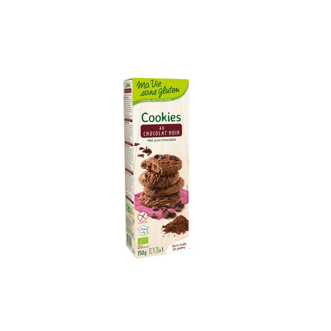 Cookies au Chocolat Noir 150g - MA VIE SANS GLUTEN