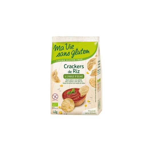 Crackers Riz et Huile D'Olive 40g - MA VIE SANS GLUTEN