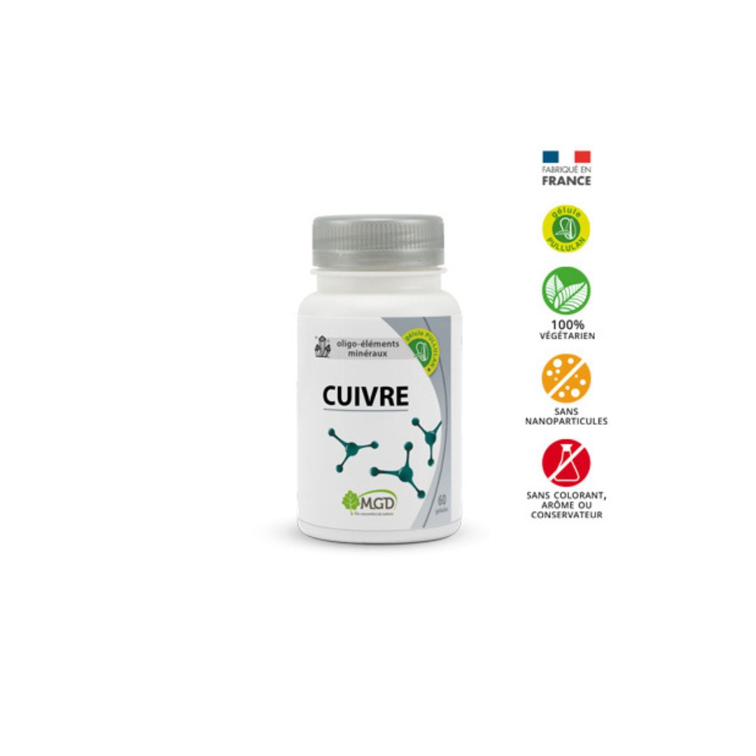 Cuivre 60 Gélules 325mg - MGD