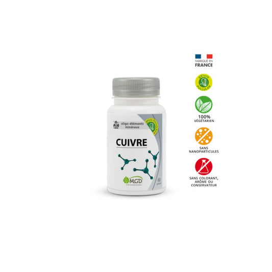 Cuivre 60 Gélules 325mg - MGD