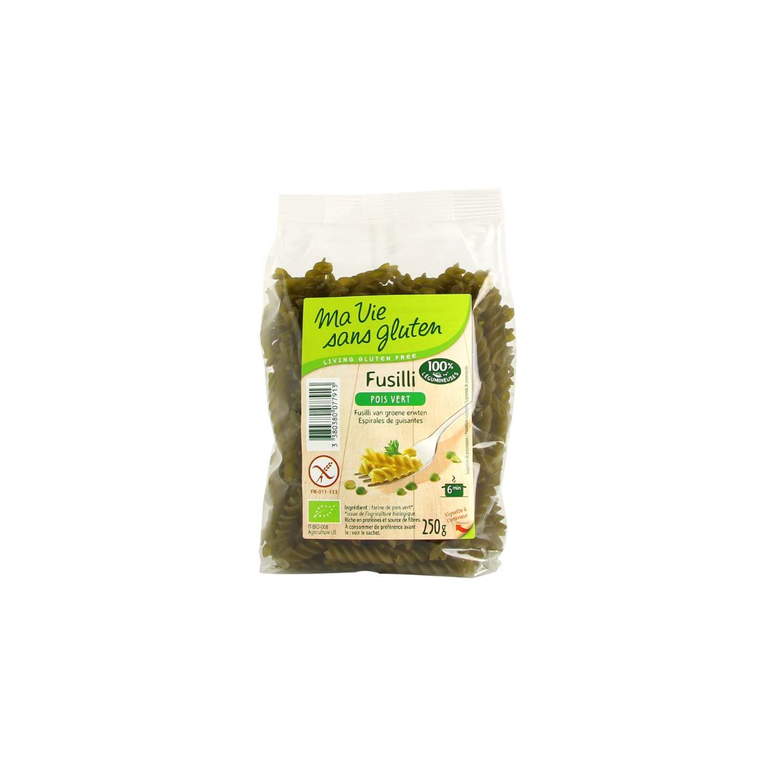 Fusilli Pois Vert 250g - MA VIE SANS GLUTEN