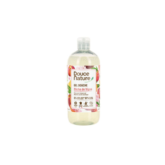 Gel Douche Pêche de Vigne 500ml - DOUCE NATURE