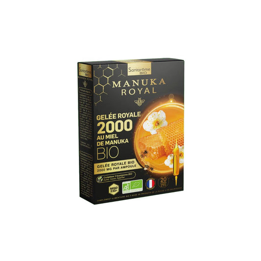 Gelée Royale 2000 au Miel de Manuka Bio 20 Ampoules - SANTAROME