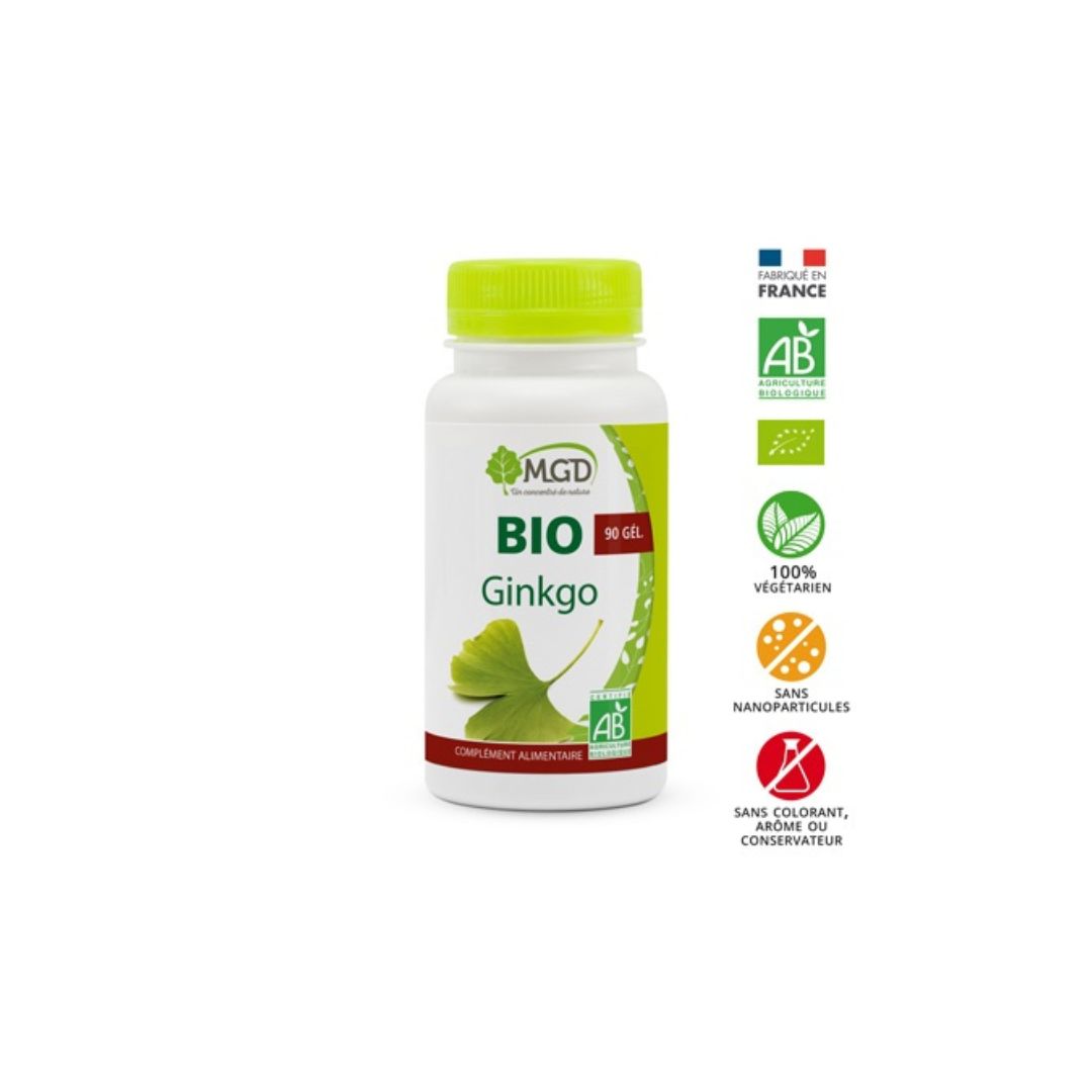 Ginkgo Biloba Bio 90 Gélules 335mg - MGD