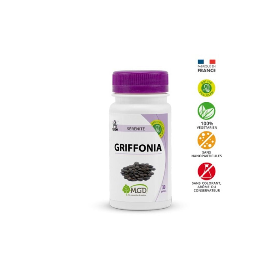 Griffonia Graines 30 gélules 340mg - MGD