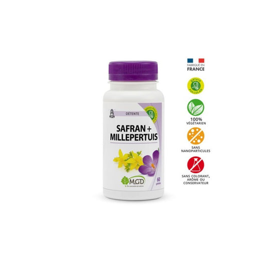 Safran Millepertuis 60 Gélules 273.1mg - MGD