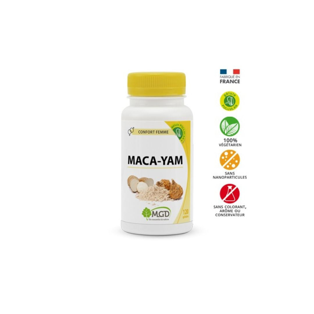 Maca+Yam 120 Gélules 309mg - MGD