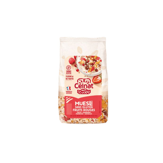 Muesli aux Fruits Rouge Sans Gluten 500g - CELNAT