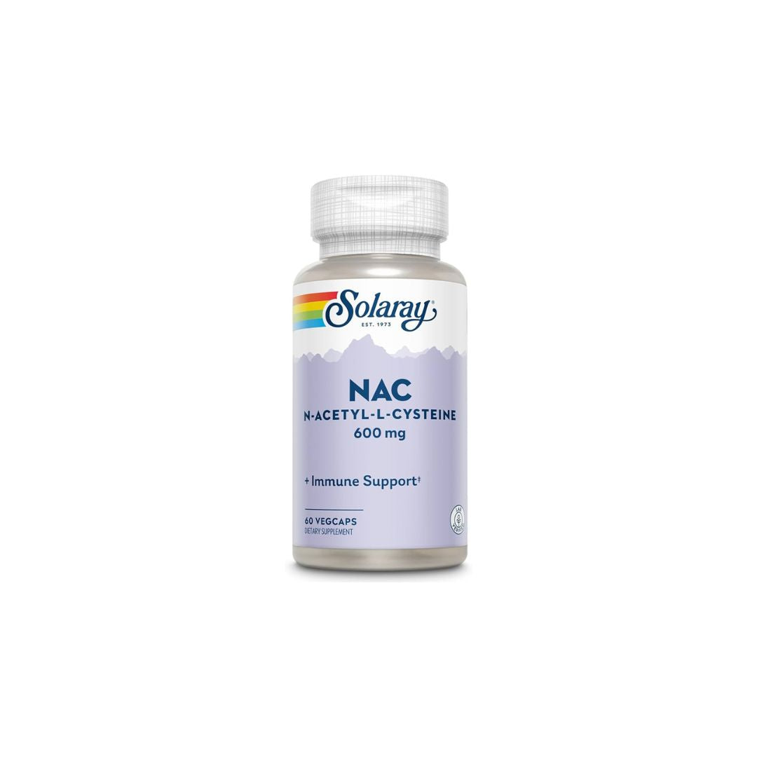 NAC 600mg (N-Acétyl-Cystéine) 60 Gélules - SOLARAY