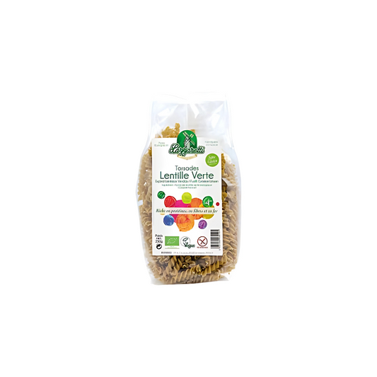 Pâte Torsade Aux Lentilles Vertes 250g - LAZZARETTI