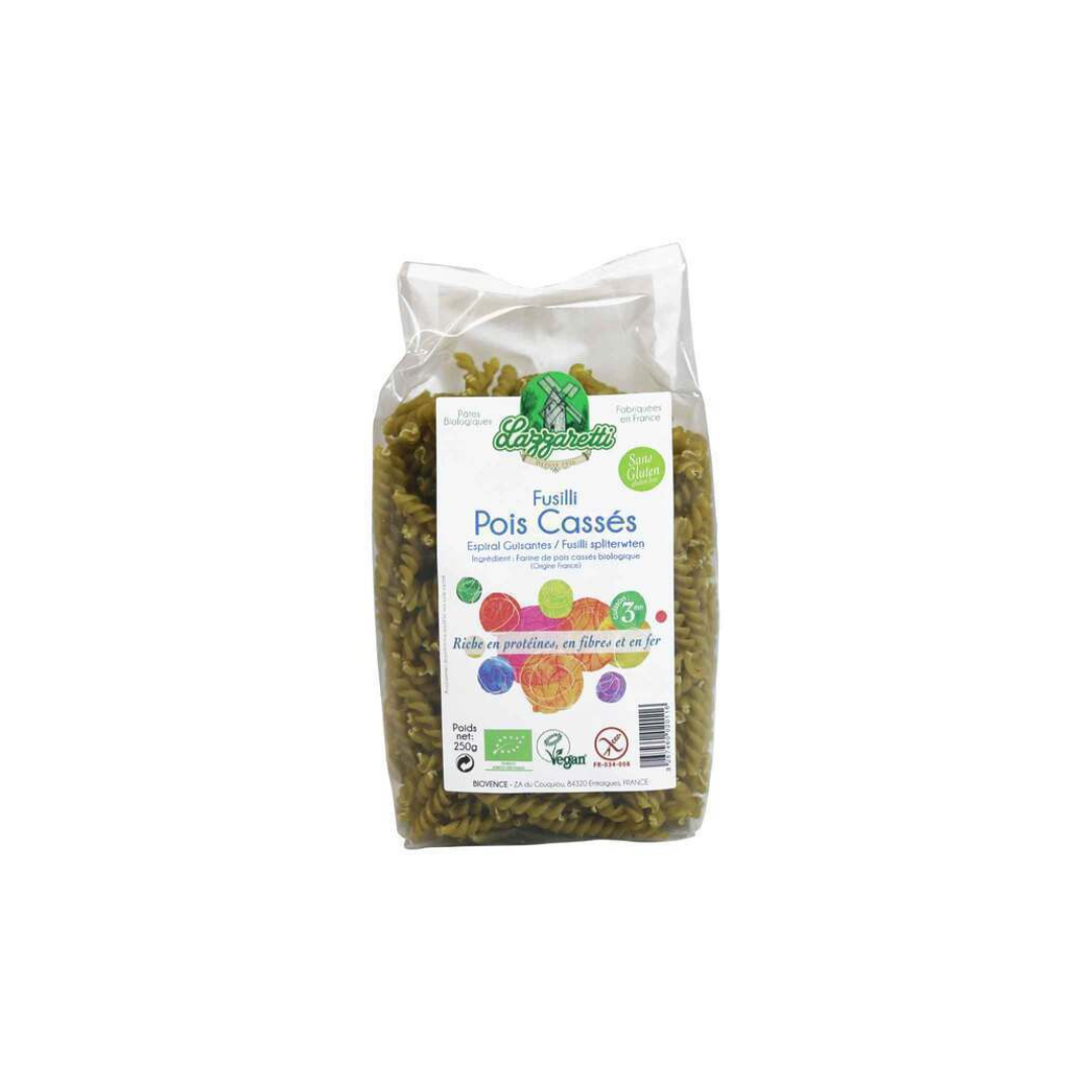 Pâtes Fusili aux Pois Cassés 250g Bio - LAZZARETTI