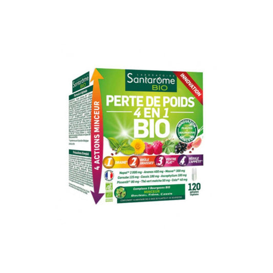 Perte de Poids en 4 en 1 Bio 120 Gélules - SANTAROME