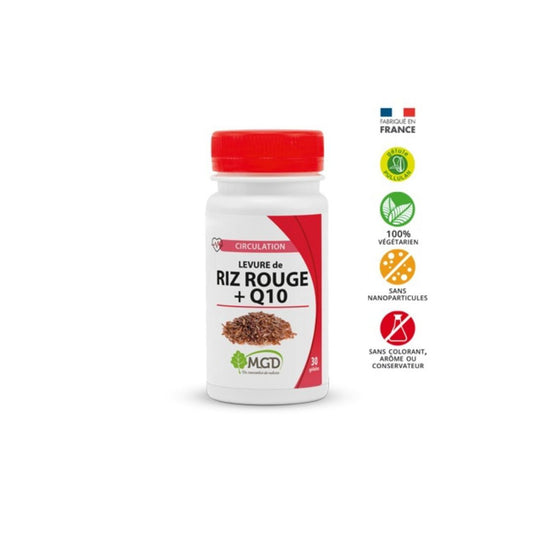 Levure Riz Rouge + Q10 30 Gélules 280mg - MGD