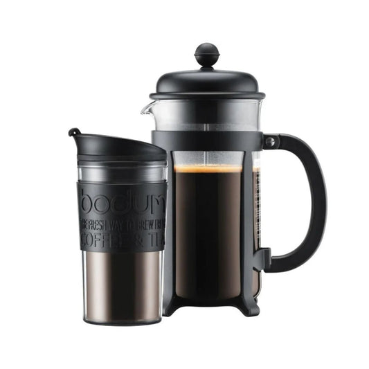 Java Set Cafétière à Piston 1L + Mug Plastique 0.35L - BODUM