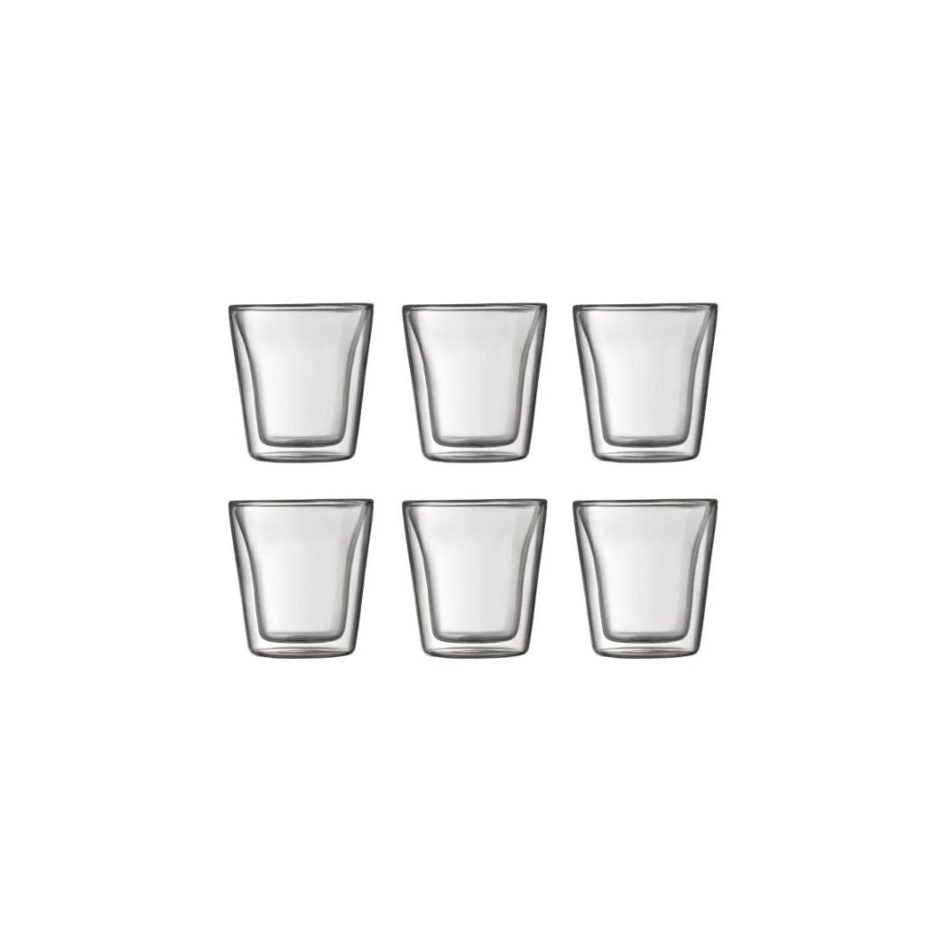 Set de 6 Verres Double Paroi 0.1L Transparent - CANTEEN