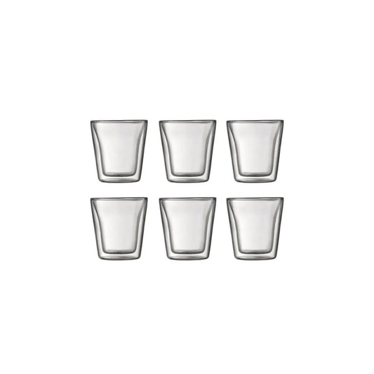 Set de 6 Verres Double Paroi 0.1L Transparent - CANTEEN