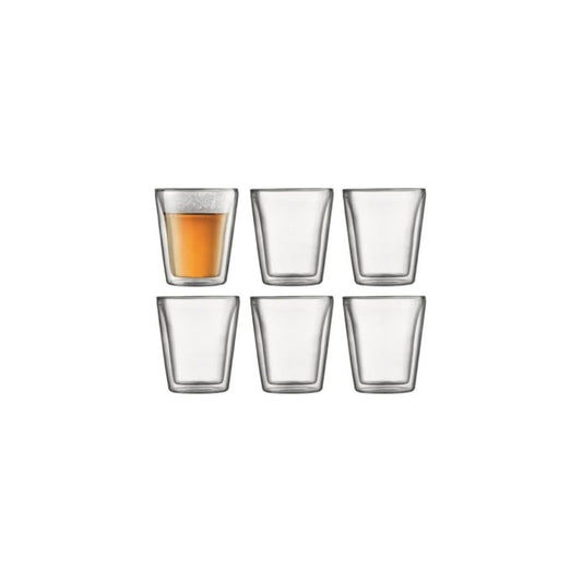 Set de 6 Verres Double Paroi 0.2L Transparent - CANTEEN