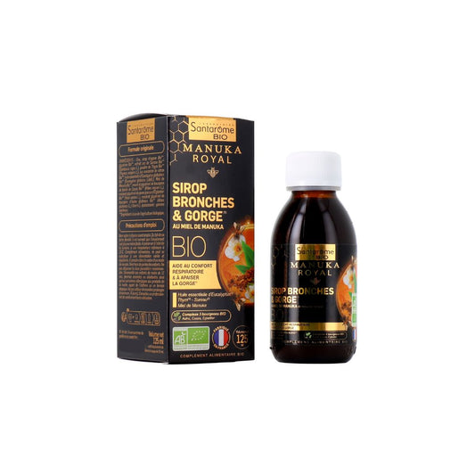 Sirop Bronches et Gorge Miel de Manuka Bio 125ml - SANTAROME