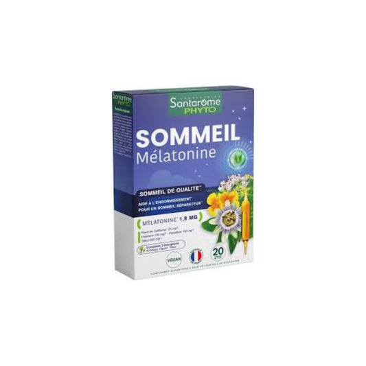 Sommeil  Mélatonine 20 Ampoules - SANTAROME