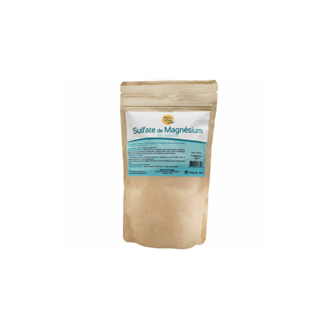 Sulfate de Magnésium Sel D'Epsom 1kg - NATURE ET PARTAGE