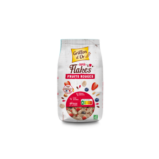 Superflakes Fruits Rouges 375g - GRILLON D'OR